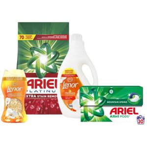 Ariel & Lenor Extra Clean Platinum Set za pranje veša