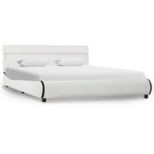Okvir za krevet od umjetne kože LED bijeli 120 x 200 cm slika 38