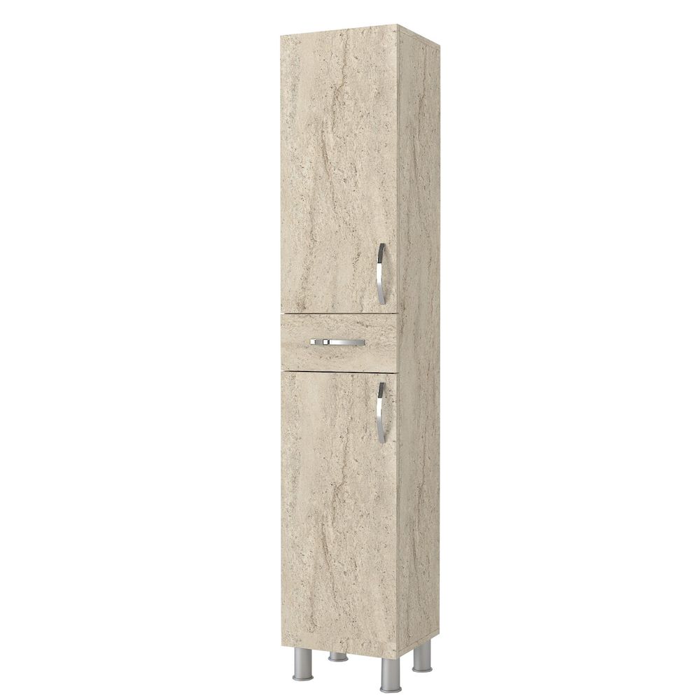 Selin 2 Doors 1 Drawer Travertine Bathroom Cabinet slika 7