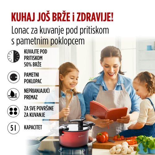 Express lonac as pametnim poklopcem Rosmarino 5l - 24cm slika 3