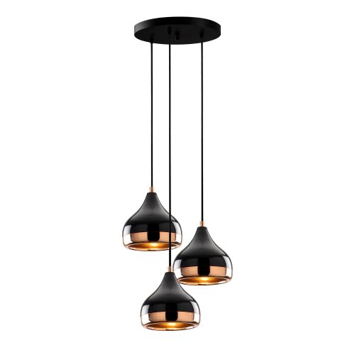 Yıldo - Set4 Crni Bakarni Luster i Set Lampe za Pod i Zid slika 16