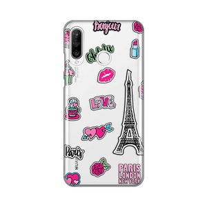 Torbica Silikonska Print Skin za Huawei P30 Lite Love Paris