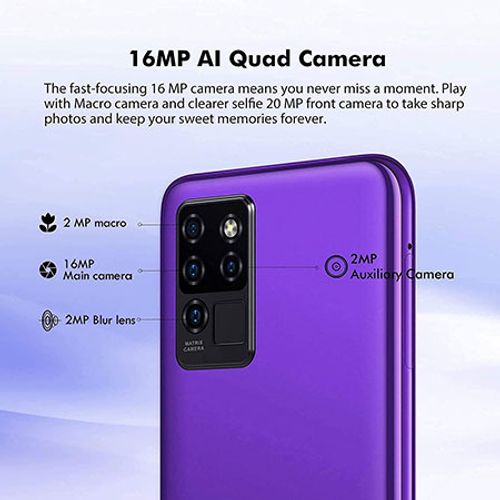 Oukitel C21 purple Smartphone 4G 4GB/64GB/4000mAh/Android10 slika 7