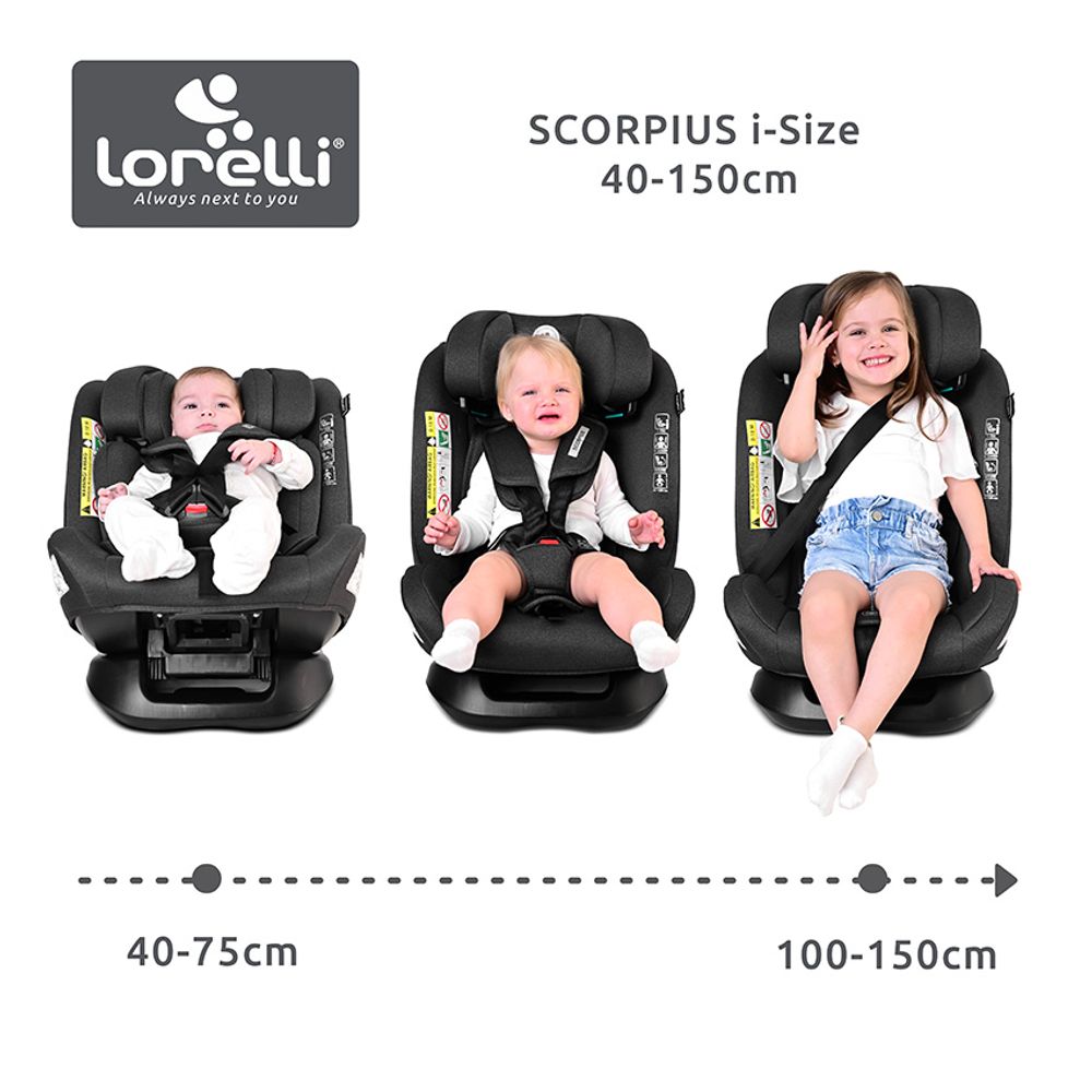 LORELLI SCORPIUS i-size Autosjedalica Grey 0-12 godina/0-36 kg (0+/1/2/3) slika 10