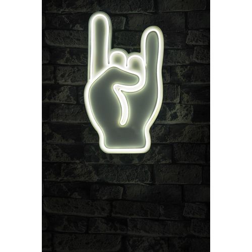 Wallity Ukrasna plastična LED rasvjeta, Rock N Roll Sign - White slika 10