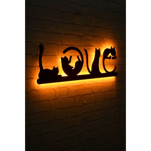 Cat Love - Yellow Yellow Decorative Led Lighting slika 2