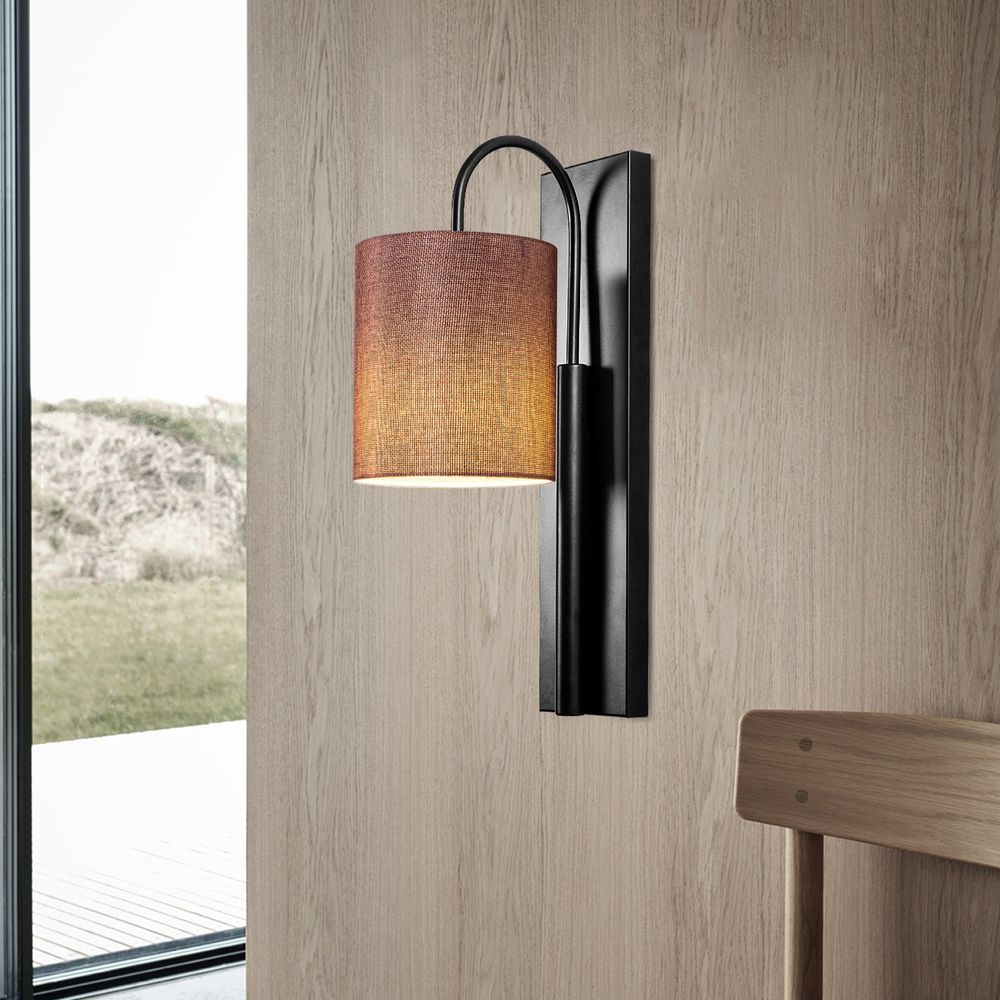 Baston - 3462 Crna i Smeđa Zidna Lampa slika 1