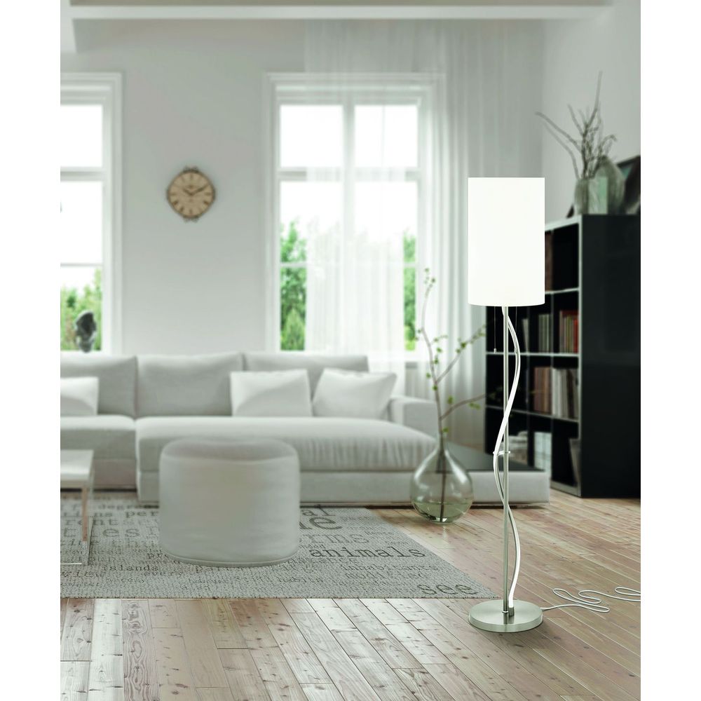Eglo Espartal stojeća/2, e27, led 11,8w, 1550lm, nikl/mat-bijela  slika 7
