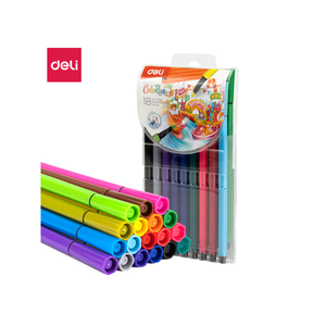 Flomasteri Deli ColoRun heksagonalni u PVC etuiu 1/18 EC157-18