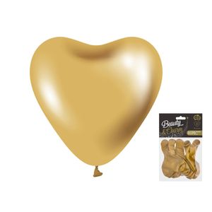 CB-S6LZ Balon Srce Platinasto Zlato 30cm, 7kom
