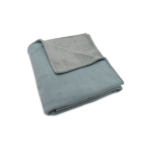 Jollein dekica prekrivač Cradle Cosy Knit 100x150 cm - Sea Green/Velvet slika 1