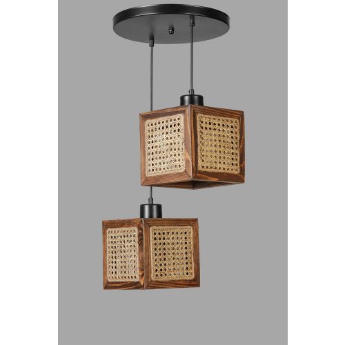 Kumsal 2 Li Tepsili Ceviz Rattan Avize Rattan
Walnut Chandelier slika 2