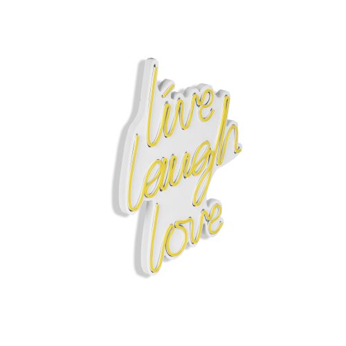 Wallity Ukrasna plastična LED rasvjeta, Live Laugh Love - Yellow slika 7