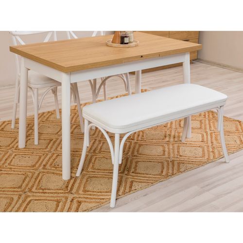 Oliver Açl.White Karina-White White Extendable Dining Table & Chairs Set (4 Pieces) slika 3