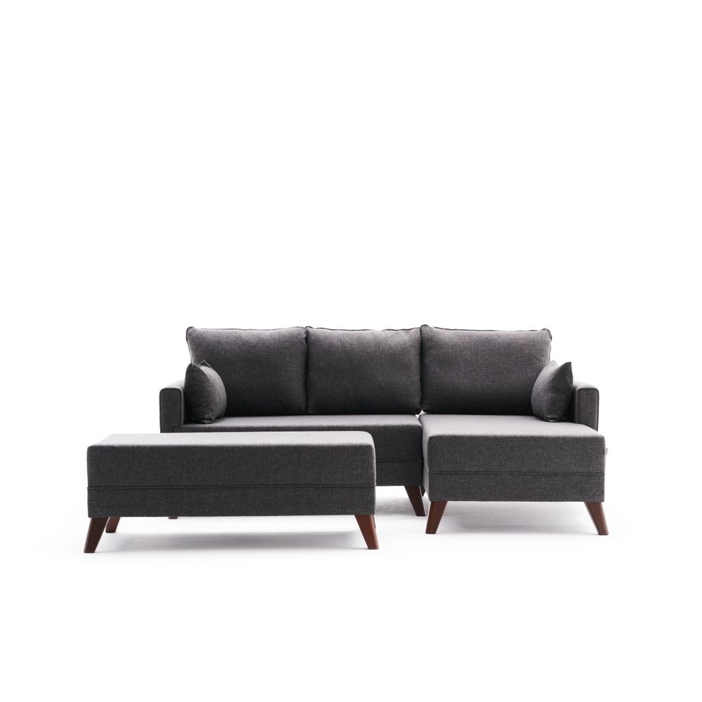 Bella Mini Ugao Sofa Desno - Antracit Trosjed na Razvlačenje slika 6