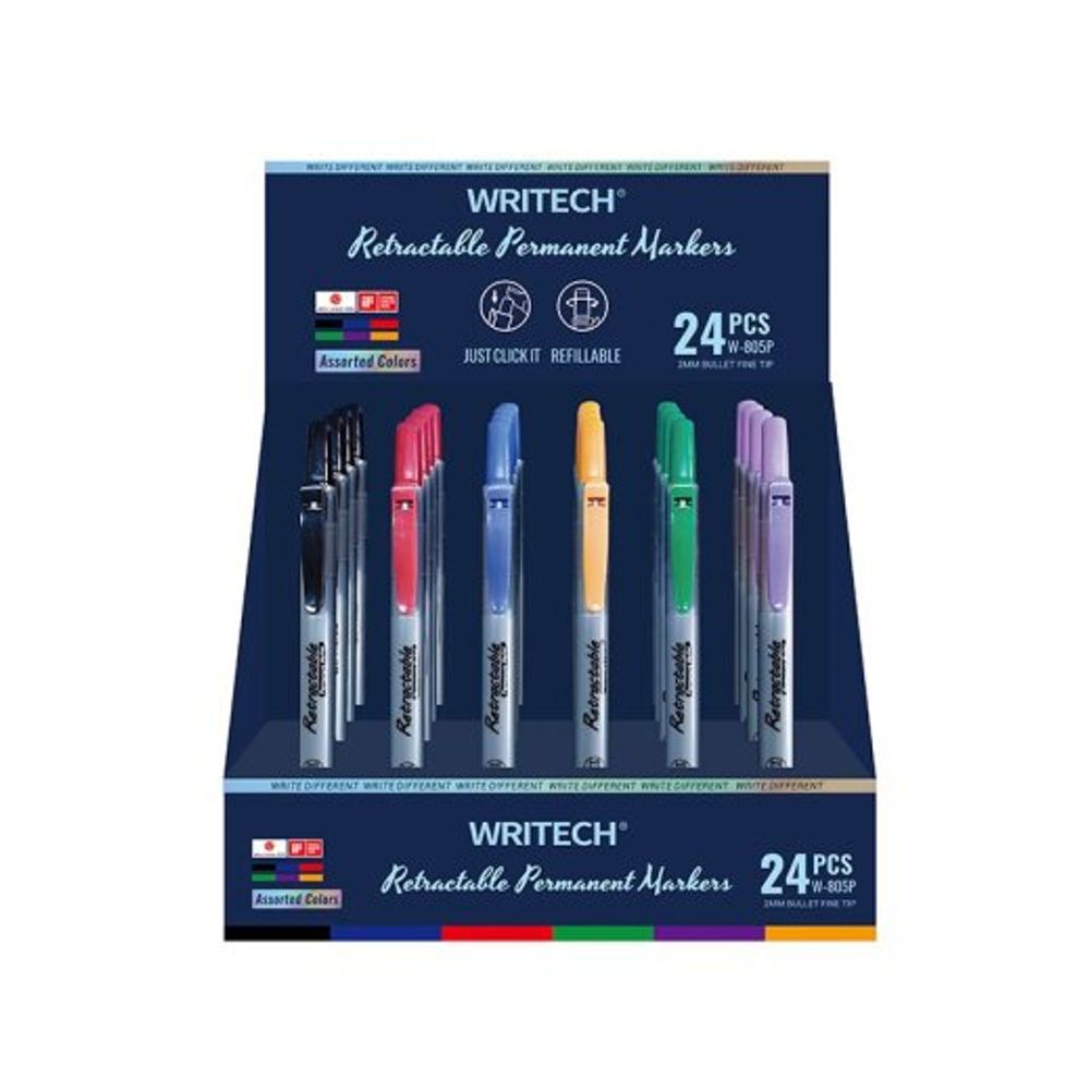Writech Permanentni marker Click crni slika 2