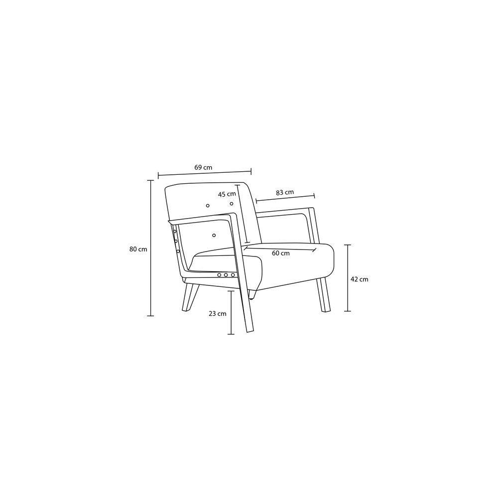 Kemer - Antracitni Wing Chair slika 8