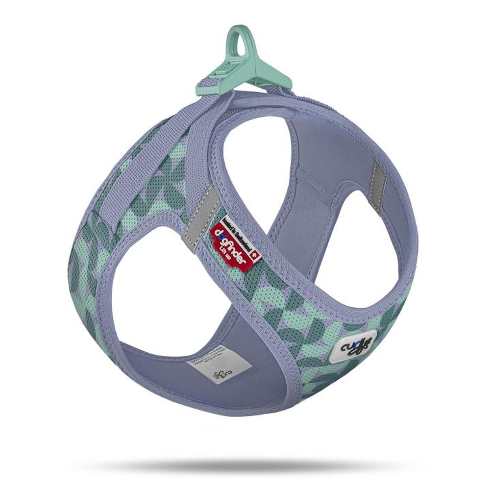 Curli oprsnica za pse Air-Mesh Semi Circle, plava XL slika 1