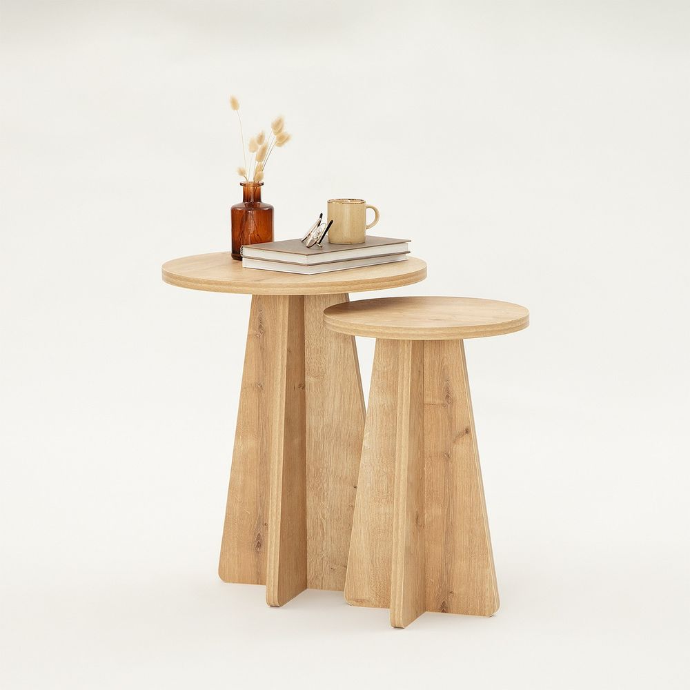 Set Stolića za Gniježđenje Mushroom - Sapphire Oak (2 Komada) slika 4
