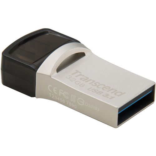 Transcend TS32GJF890S USB 32 GB JetFlash 890S, USB3.1, USB Type-C, OTG, 90/30 MB/s, Metalic, Ultra slim, Silver slika 5