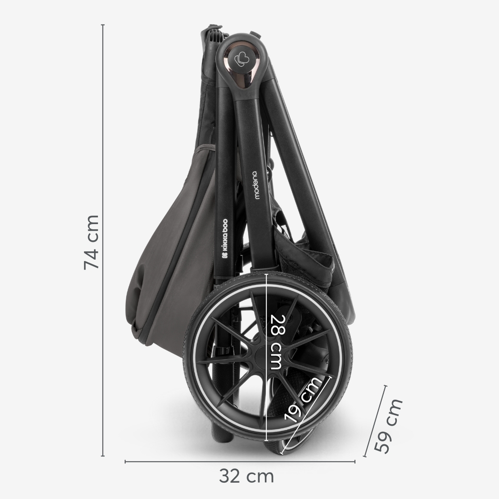 Kikka Boo Kolica Modena 3U1, Black slika 14