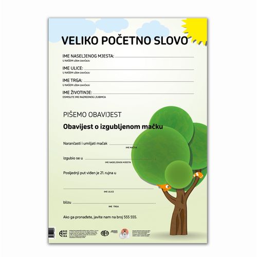 Veliko početno slovo - naselja + pisanje obavijesti Poster slika 1