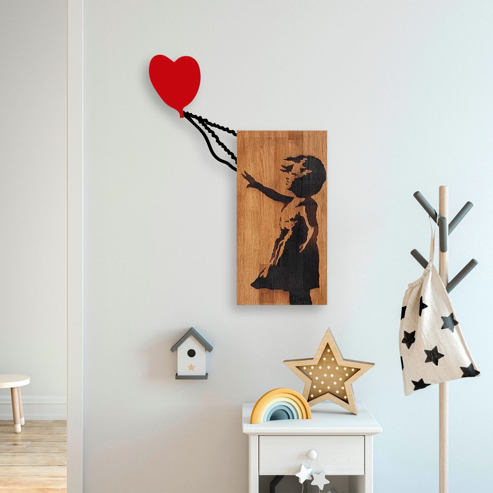 Banksy - 15 Oraš - Crni Dekorativni Drveni Zidni Ukras - izložbeni artikl (oštećenja ambalaža) slika 1