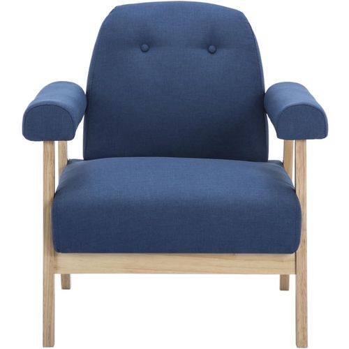 Fotelja od tkanine plava slika 4