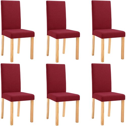 Blagovaonske stolice od tkanine 6 kom crvena boja vina slika 42