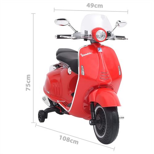 Električni motocikl igračka Vespa GTS300 crveni slika 9