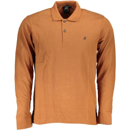 US GRAND POLO MEN'S LONG SLEEVED POLO SHIRT BROWN slika 1