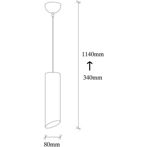 Opviq Visilica SILVIA crno- žuta, metal, promjer 8 cm, visina 114 cm, visina sjenila 28 cm, podesiva visina, duljina kabla 90 cm, E27 40 W, Sivani - MR - 976 slika 6