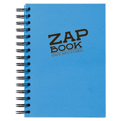 Clairefontaine Zap book A5 80gr 160L, mix boja, spiralni uvez, bjanko, 100% reciklirani papir slika 1