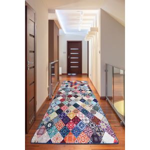 Lively Djt  Multicolor Hall Carpet (100 x 300)