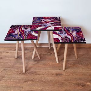 Nesting Table 3Shp249 - Višenamjenski Set Stolova (3 Komada)