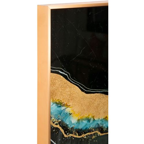 Mauro Ferretti Stakleni zidni panel s okvirom darky cm 60x3,5x90 slika 2