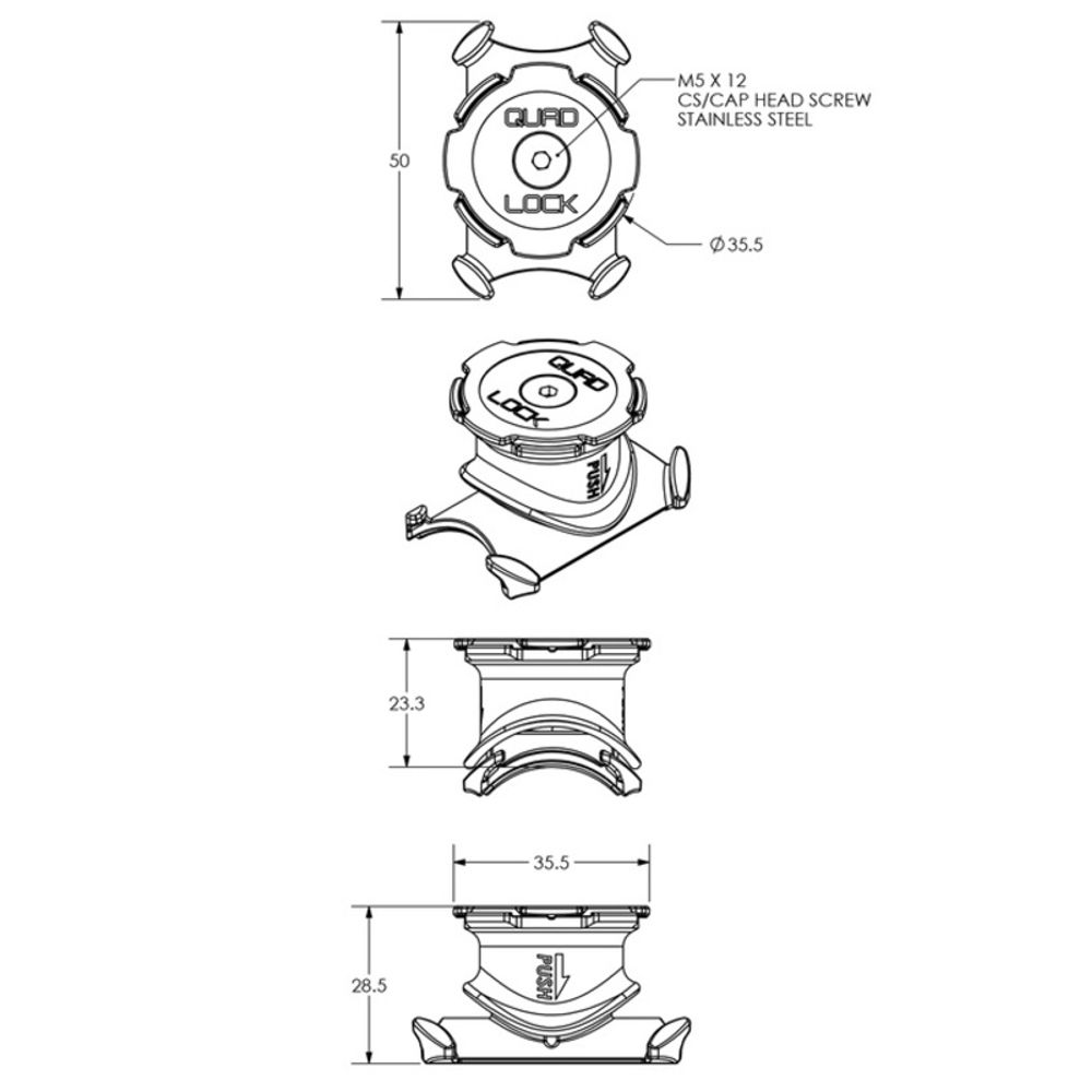 Quad Lock nosač za bicikl slika 3