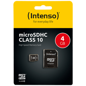 (Intenso) Micro SD Kartica 4GB Class 10 (SDHC &amp; SDXC) sa adapterom - SDHCmicro+ad-4GB/Class10
