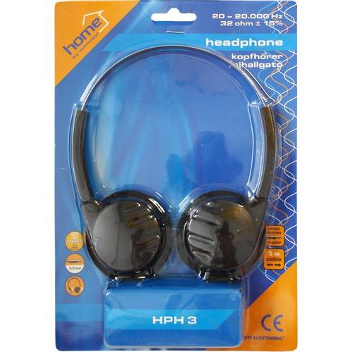 SAL Slušalice stereo , 3,5mm, 5 m kabel, crne - HPH 3 slika 2