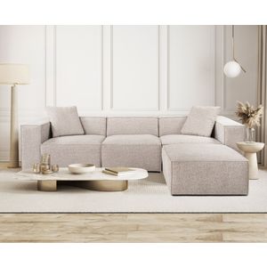 Atelier Del Sofa Lora (L1-O1-1R-POUFFE) - Mocha Ugaona Sofa