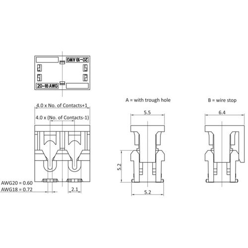 TRU COMPONENTS  LEDV06BU1GR18A    konektor            320 V  bakar-berilij    Tape cut  1 St. slika 2