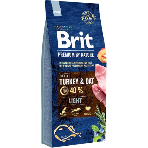 Brit Premium By Nature Light puretina i zob, 15 kg slika 1