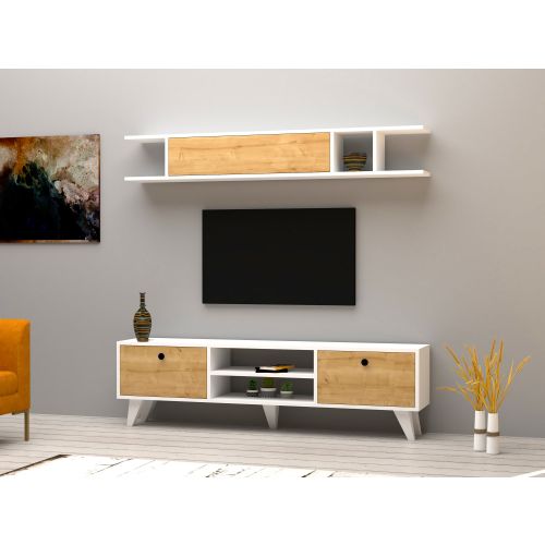 Woody Fashion TV jedinica, Italo - White, Pine slika 1