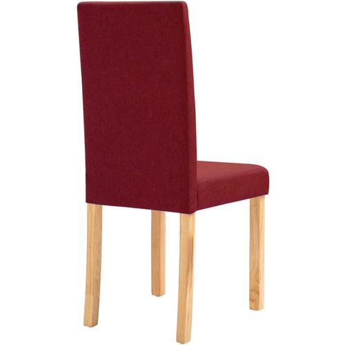 Blagovaonske stolice od tkanine 6 kom crvena boja vina slika 45