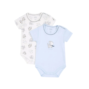 Chicco Bodi za bebe 2kom, Bijeli/Plavi