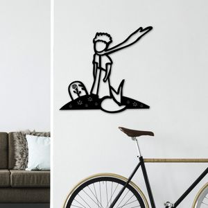 Decorative metal wall accessory The Little Prince 3, colour: black