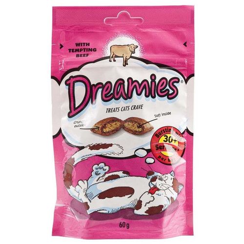 DREAMIES Poslastica za mačke s govedinom, 60g slika 1