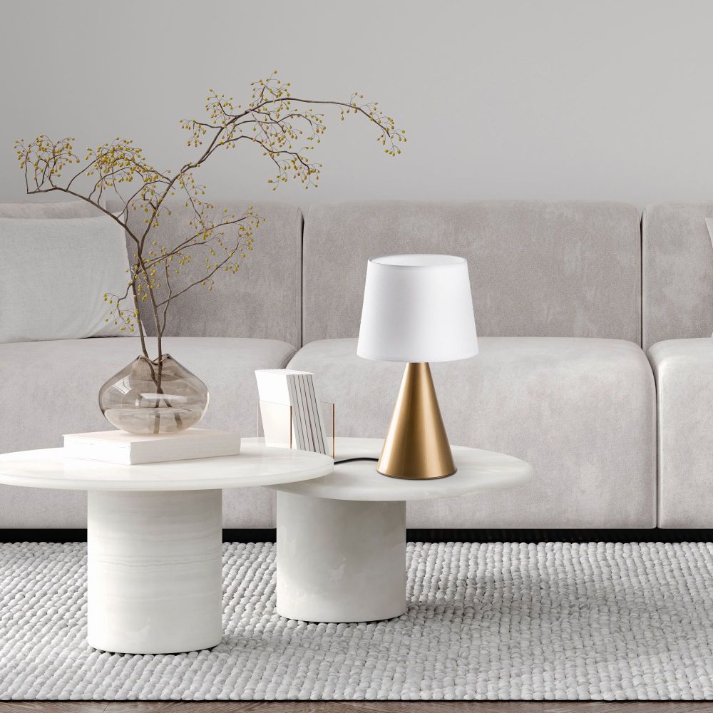 Kona - Zlatno-bijela stolna lampa 15487 slika 3