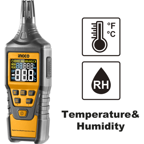 INGCO Digitalni merač vlažnosti i temperature HETHT01 slika 1