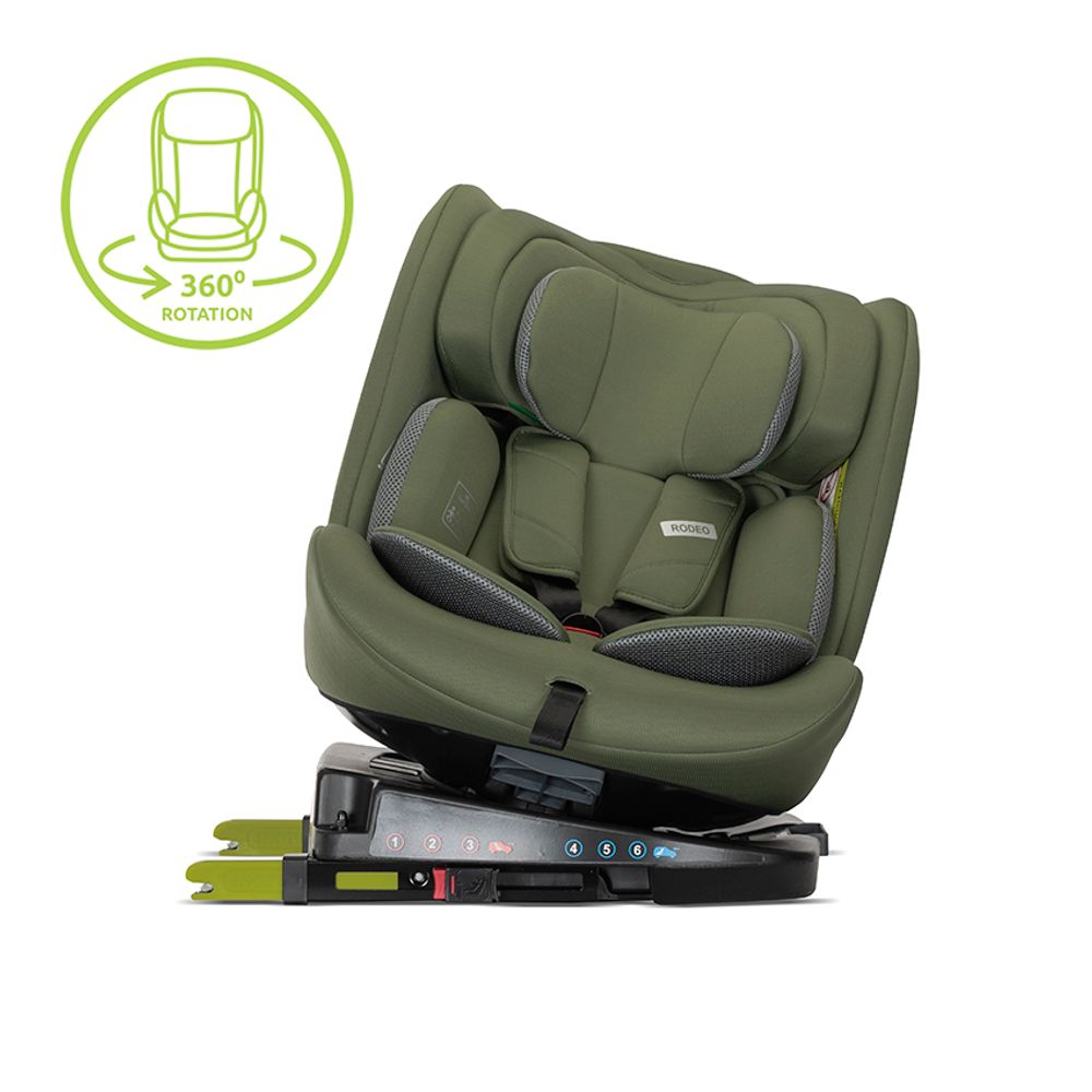 Lorelli Autosjedalica Rodeo 360° 40–150 cm Isofix, Green & Grey slika 2